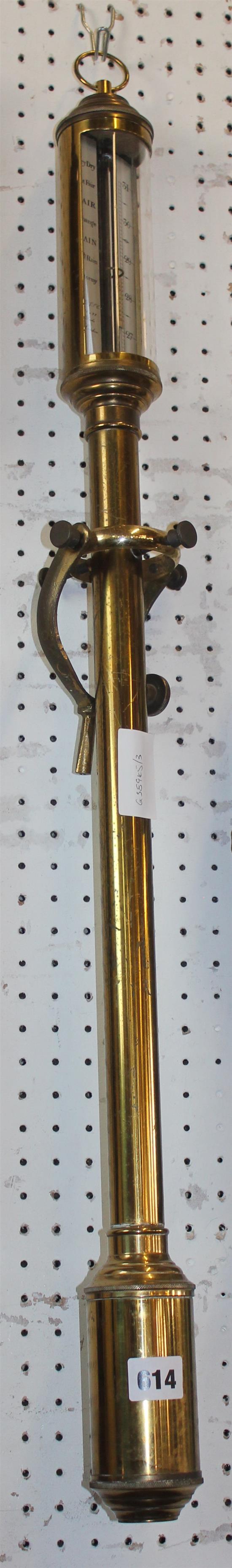 Brass gimbal stick barometer